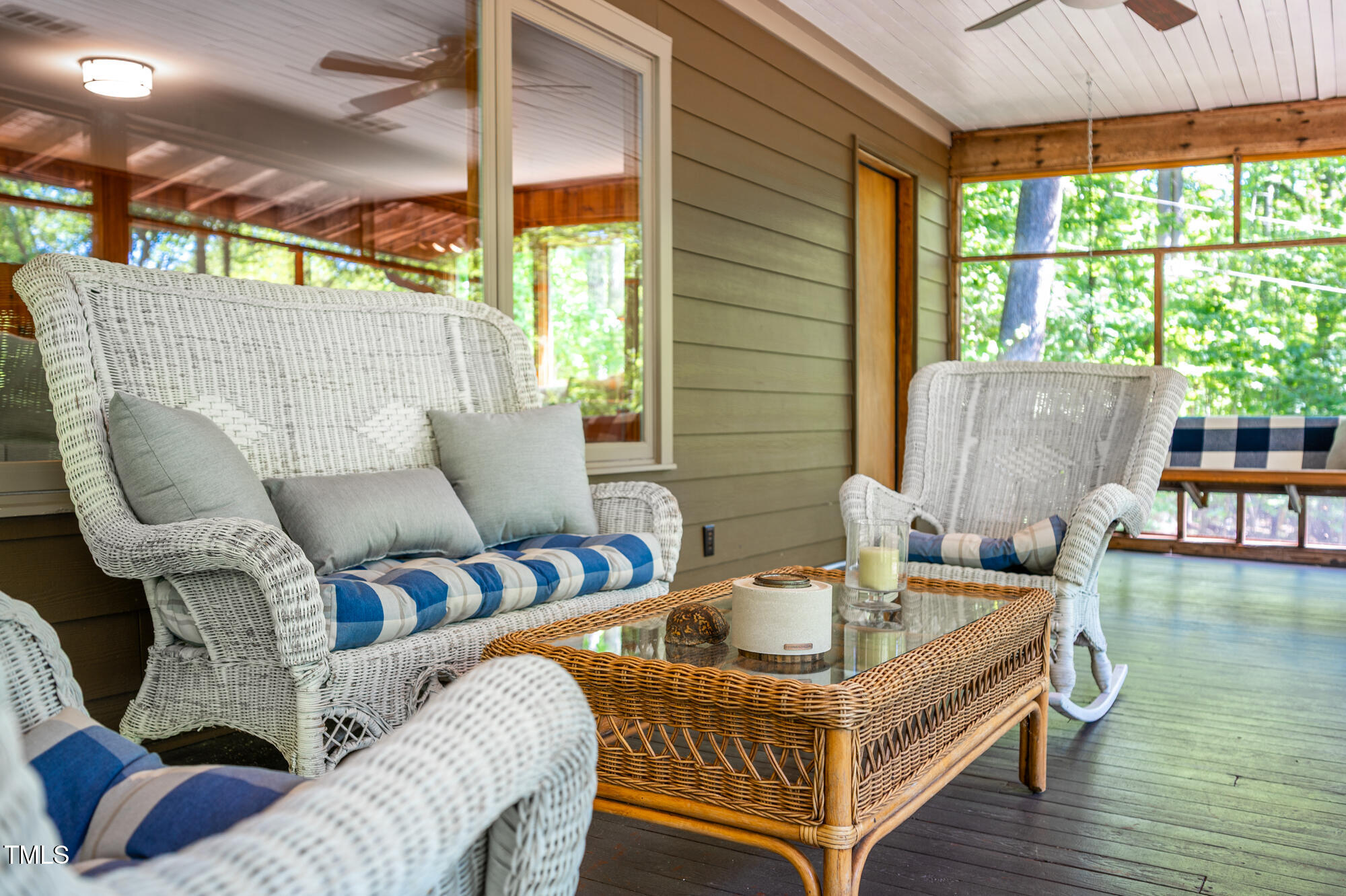 7723 Johnson Mill Road Bahama, NC 27503 - Photo 8 of 58 a living room with furniture and a large window