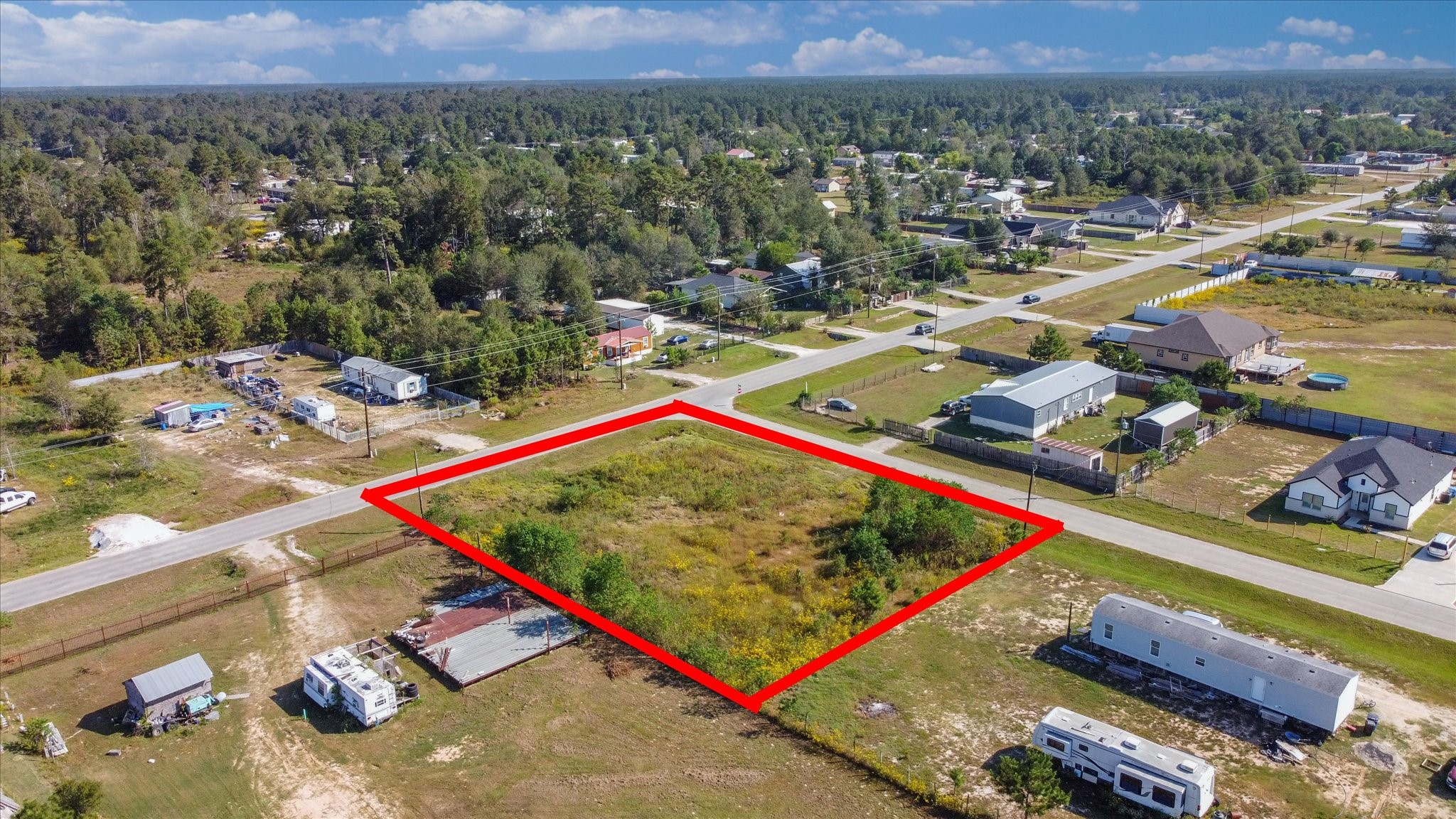 346 County Road 3550 Cleveland, TX 77327 - Photo 7 of 14 Diagram or marked layout showing the boundaries and dimensions of the lot.