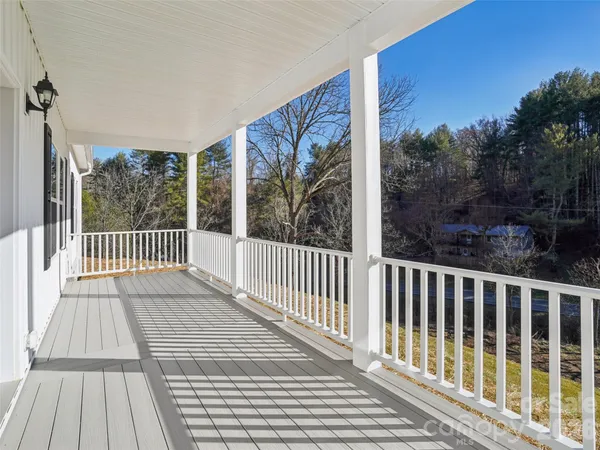 a view of a wooden deck