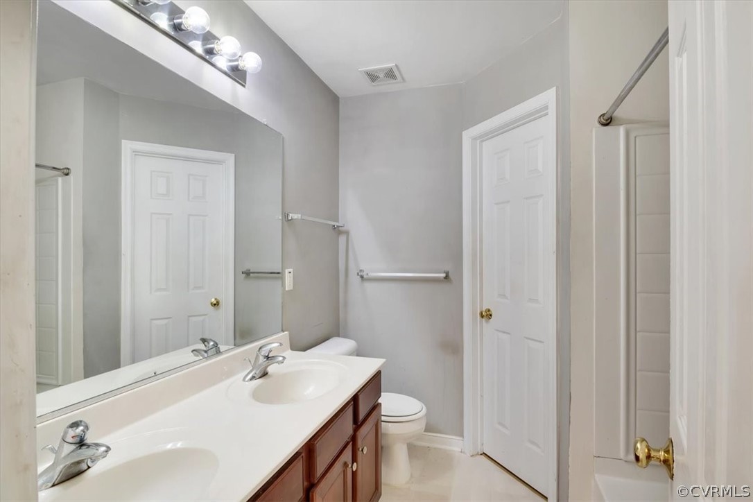 2931 Heather Ridge Drive Henrico, VA 23231 - Photo 18 of 30 a bathroom with a sink a toilet and shower