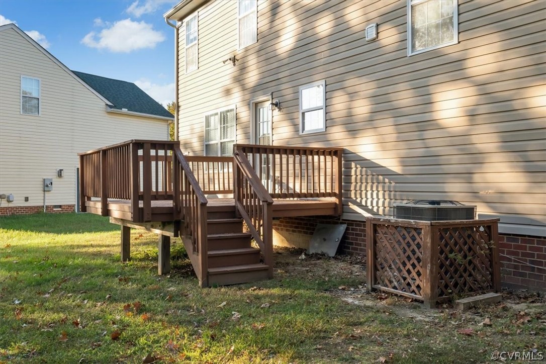 2931 Heather Ridge Drive Henrico, VA 23231 - Photo 28 of 30 a view of backyard with deck