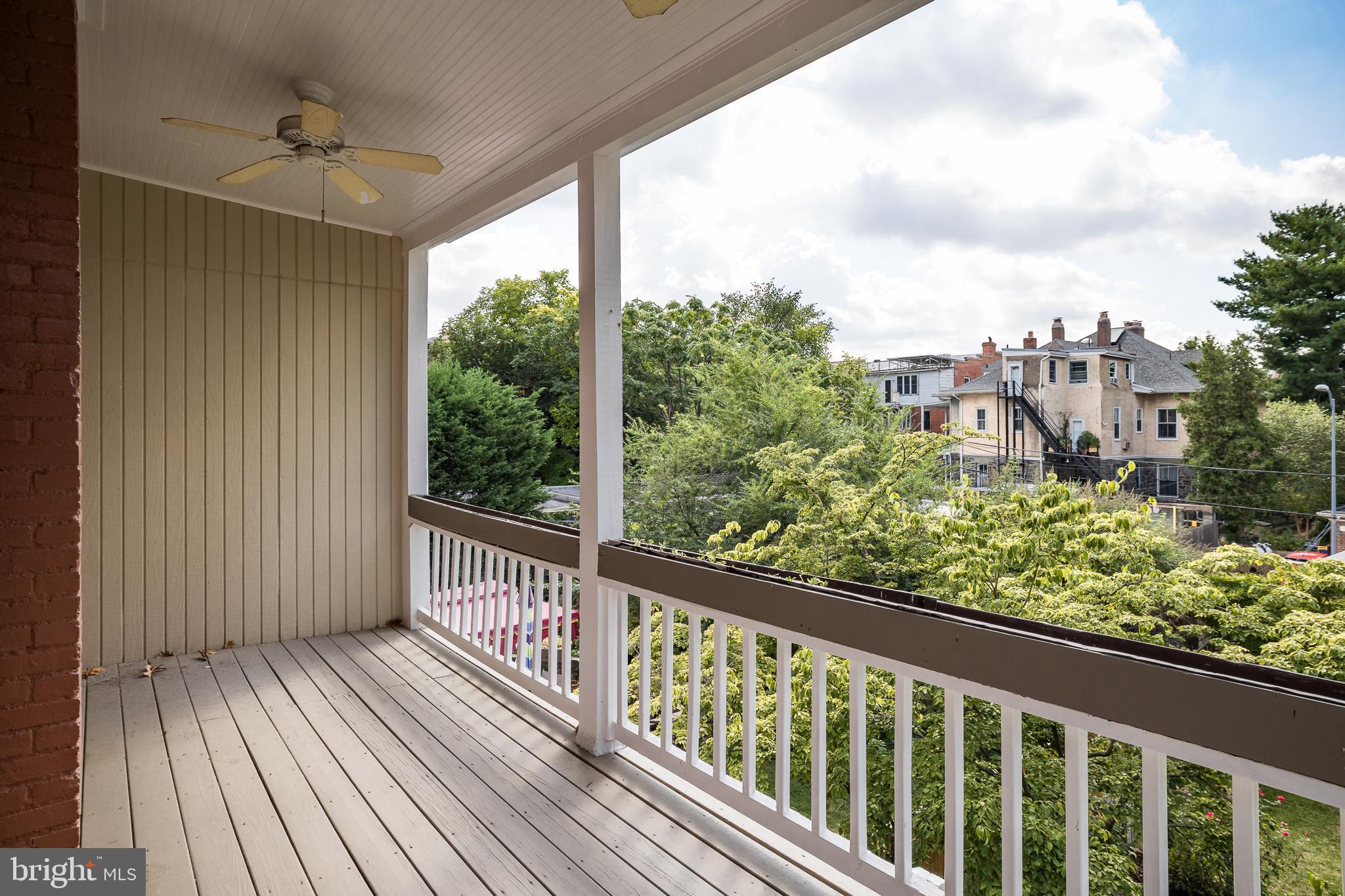 1730 Park Road Northwest Washington, DC 20010 - Photo 33 of 74 Balcony, porch, outdoor space, ceiling fan.
