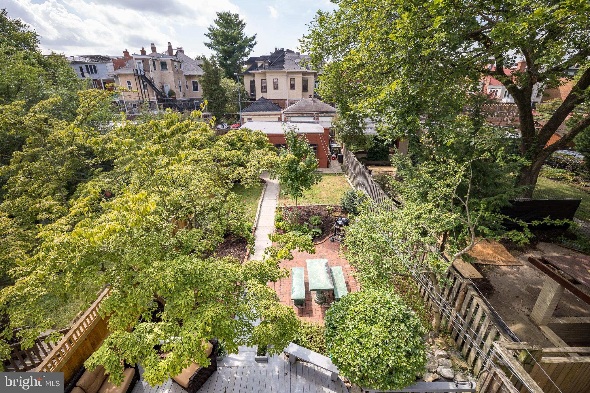 1730 Park Road Northwest Washington, DC 20010 - Photo 34 of 74 Back yard, large lot, mature garden, outdoor space