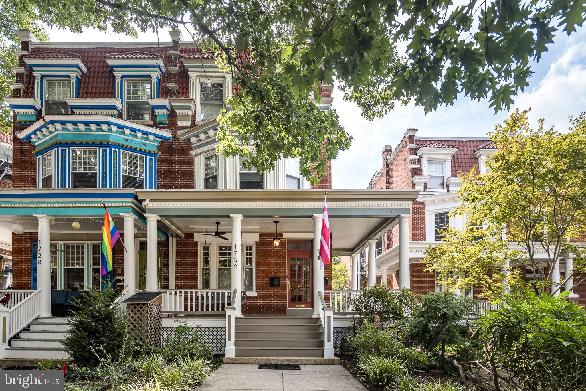 1730 Park Road Northwest Washington, DC 20010 - Photo 4 of 74 Brick home in Mount Pleasant, wrap-around porch