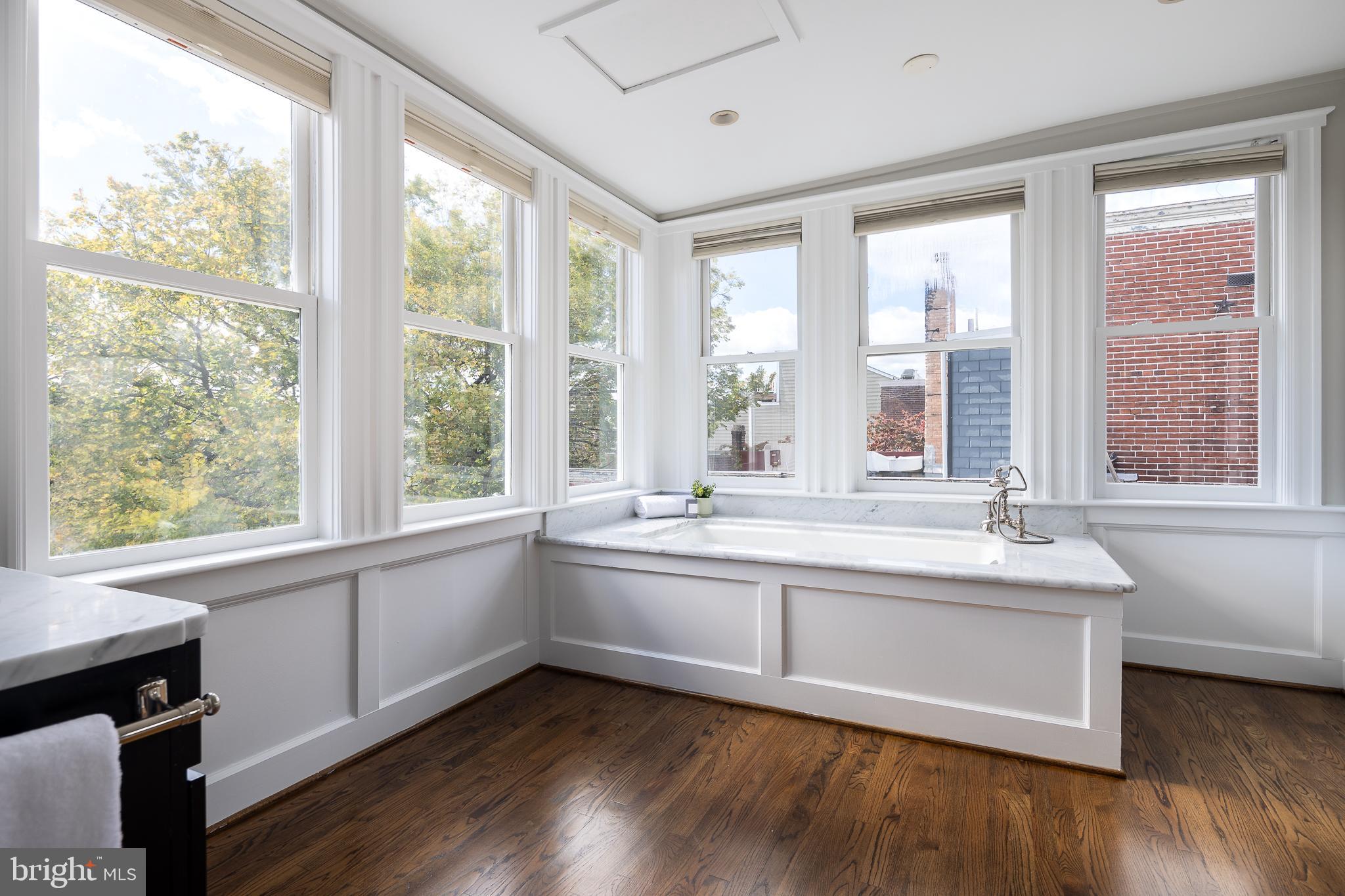 1730 Park Road Northwest Washington, DC 20010 - Photo 45 of 74 Primary bath, jacuzzi tub, natural light, bathroom