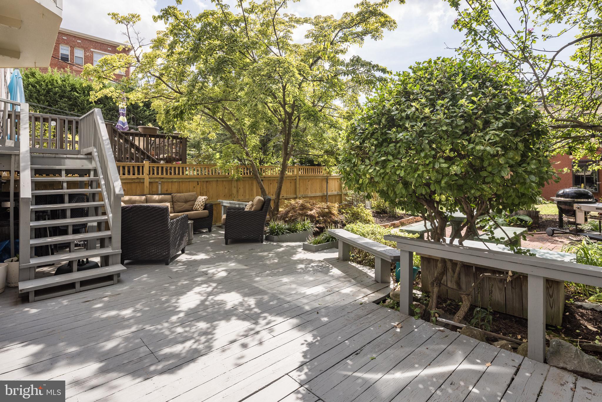 1730 Park Road Northwest Washington, DC 20010 - Photo 61 of 74 Back deck, back yard, entertaining space