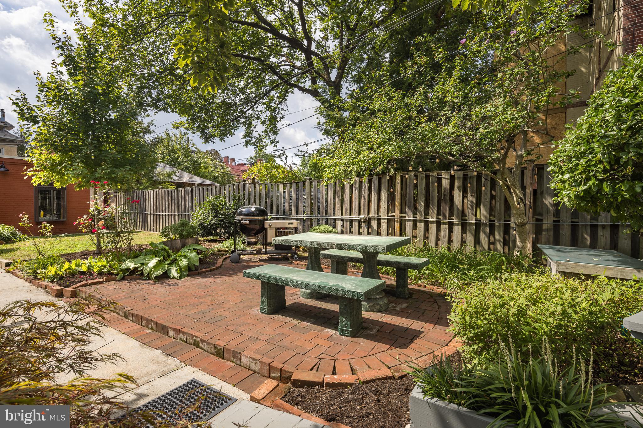 1730 Park Road Northwest Washington, DC 20010 - Photo 62 of 74 Brick patio, backyard, barbecue