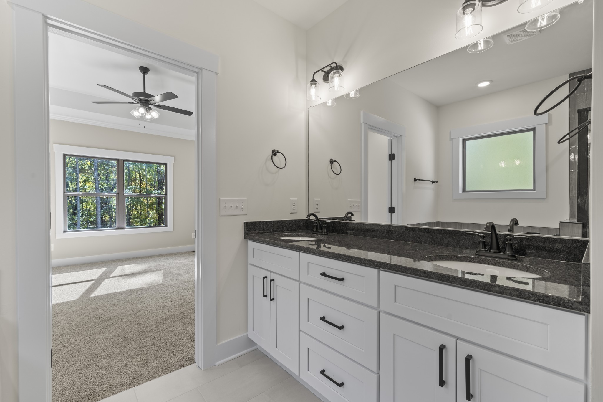 2969 Lights Chapel Road Greenbrier, TN 37073 - Photo 19 of 34 a bathroom with a granite countertop sink and a mirror