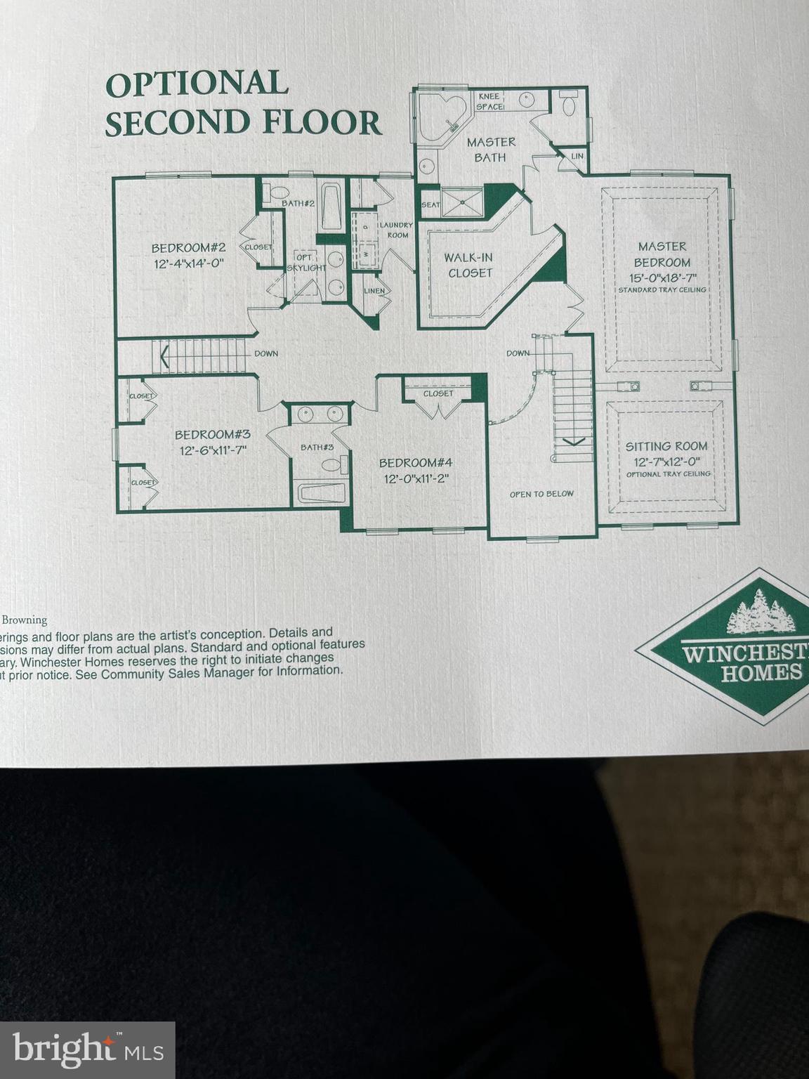 10409 Dunn Meadow Road Vienna, VA 22182 - Photo 34 of 34 Upper-level Floor Plan - Builder