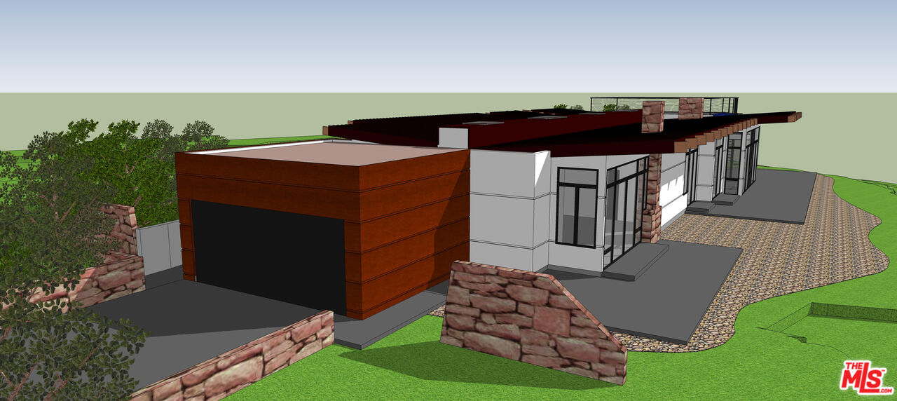 a terrace of a house with table and chairs