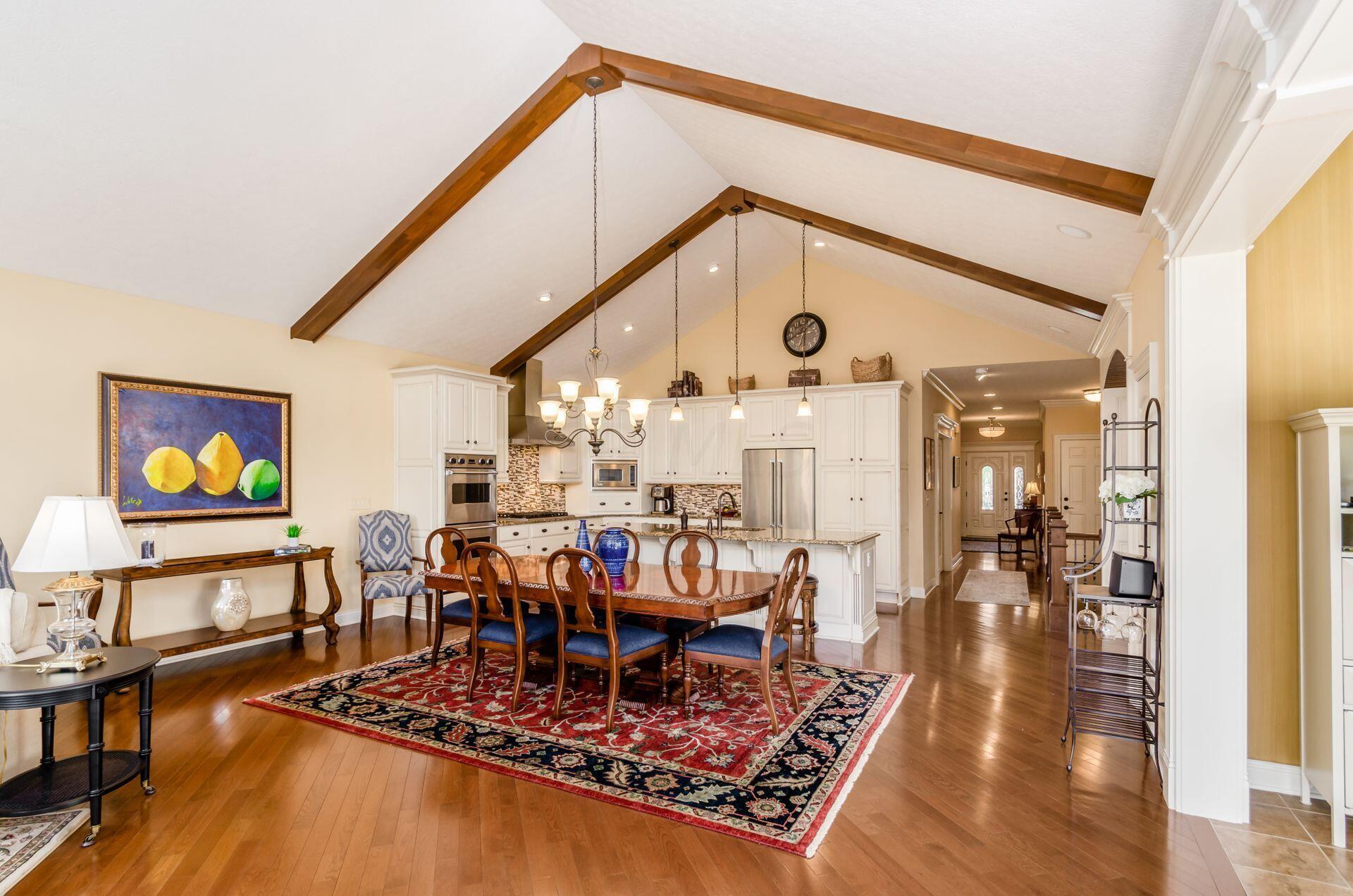 5410 Slater Ridge Westerville, OH 43082 - Photo 29 of 78 Beautiful cathedral ceilings highlighted with wood beams.