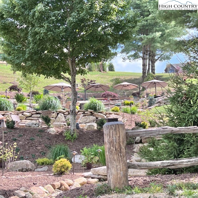 77 Eagles Nest Trail Banner Elk, NC 28604 - Photo 40 of 44 a view of a garden with plants