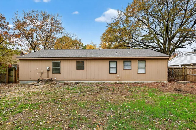 a backyard of a house