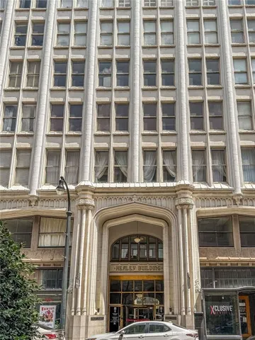 a front view of a building