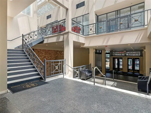 a view of a building with porch