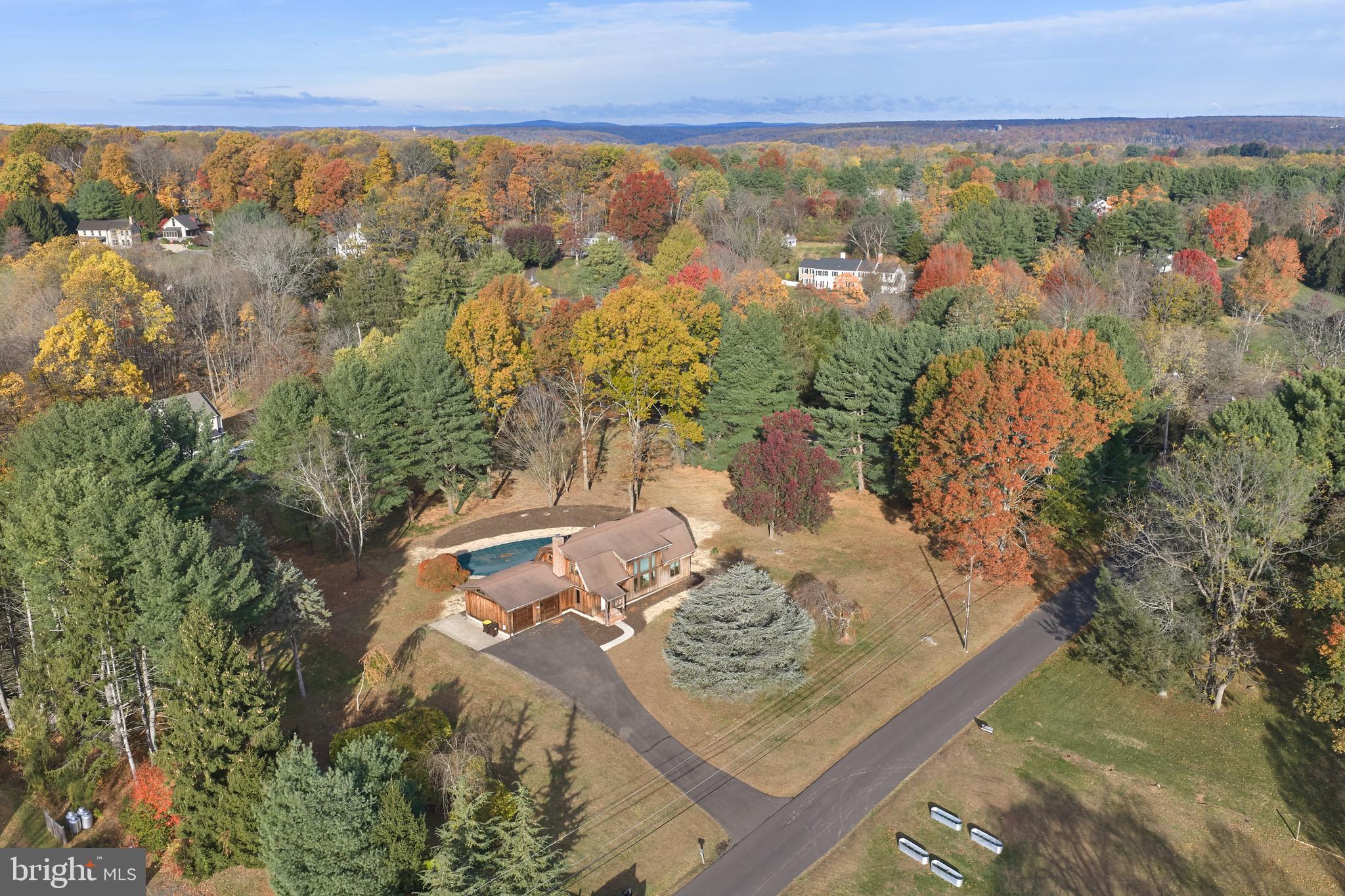 2999 Comfort Road New Hope, PA 18938 - Photo 29 of 40 an aerial view of a house with a yard