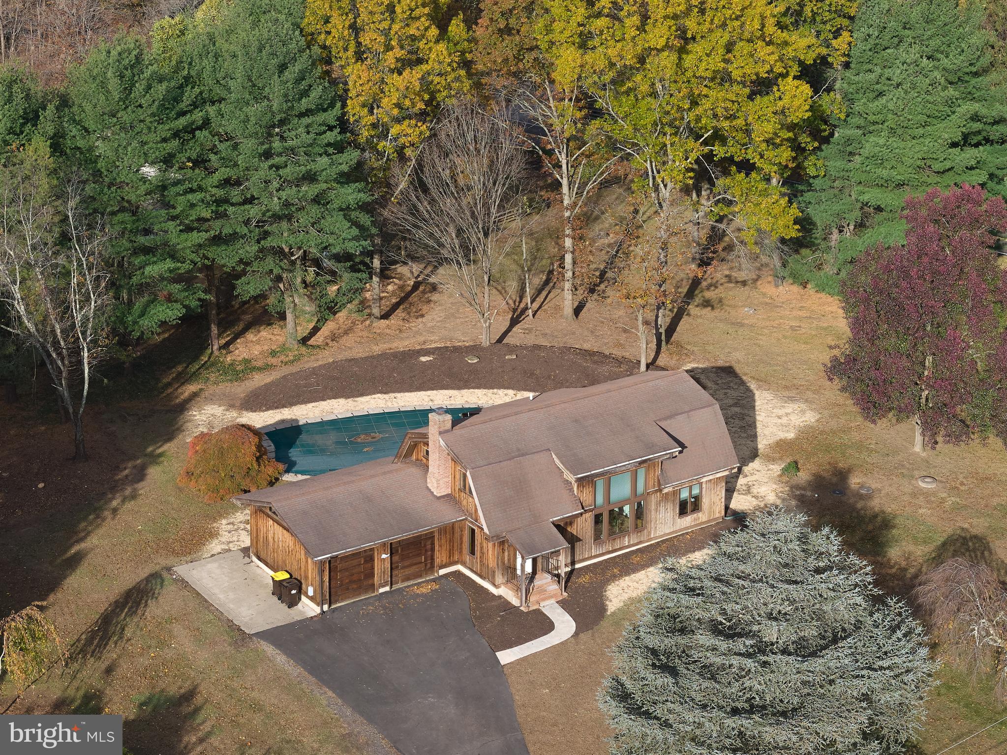 2999 Comfort Road New Hope, PA 18938 - Photo 30 of 40 an aerial view of a house with garden space and street view