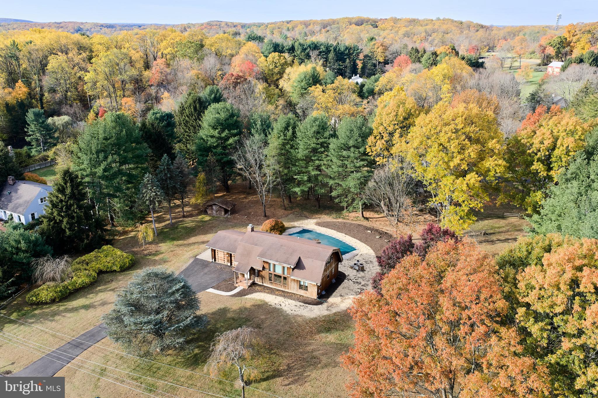2999 Comfort Road New Hope, PA 18938 - Photo 39 of 40 an aerial view of a house with yard