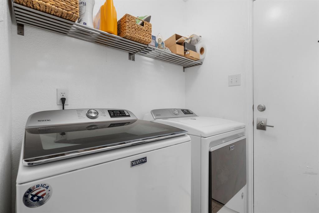 604 Lionel Way Fort Worth, TX 76108 - Photo 30 of 36 a utility room with dryer and washer