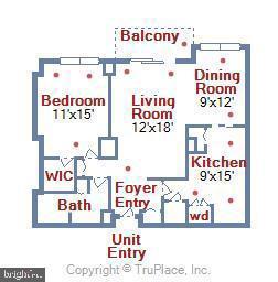 1808 Old Meadow Road, Unit 910 McLean, VA 22102 - Photo 28 of 28 Floor plan.
