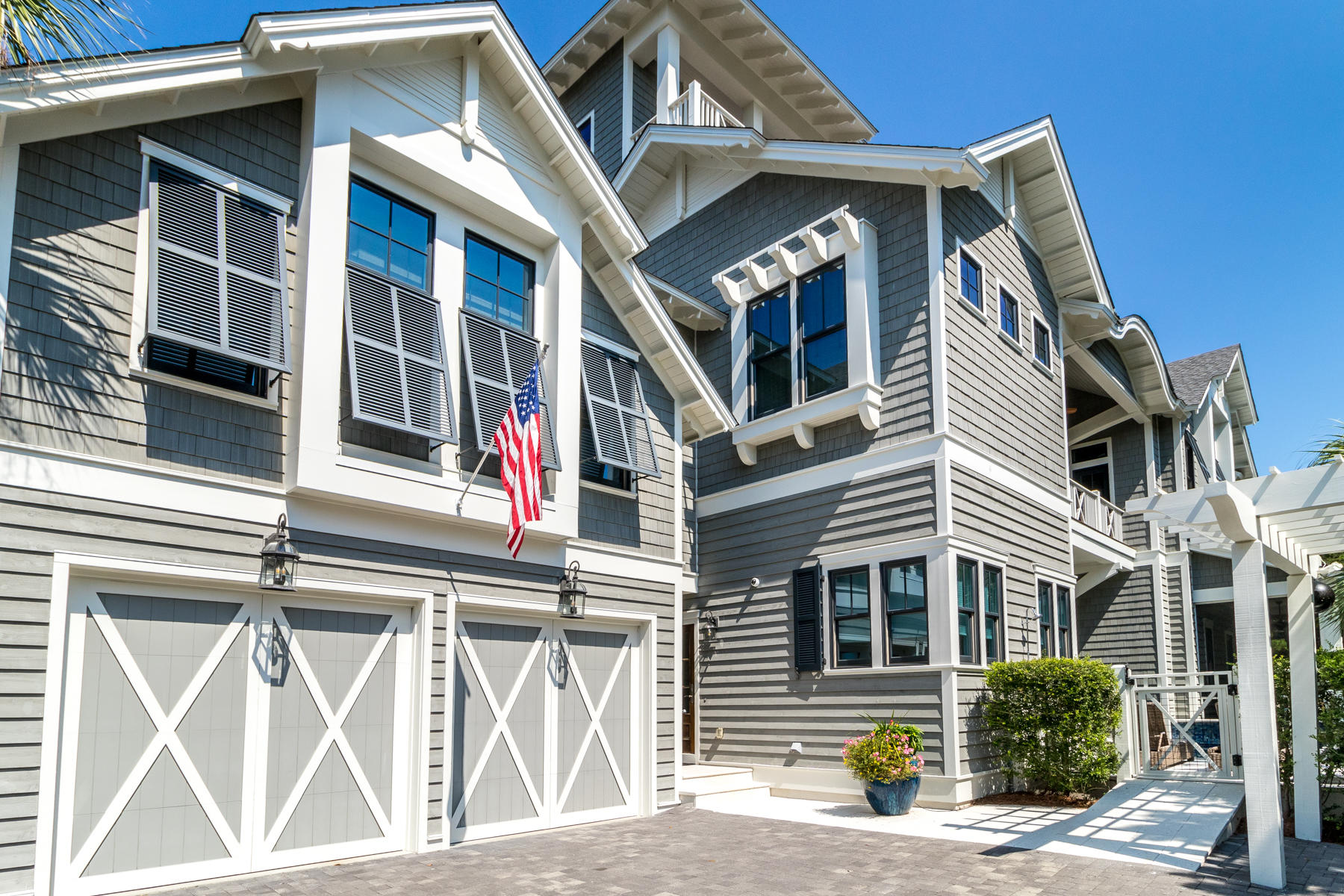 a front view of a house