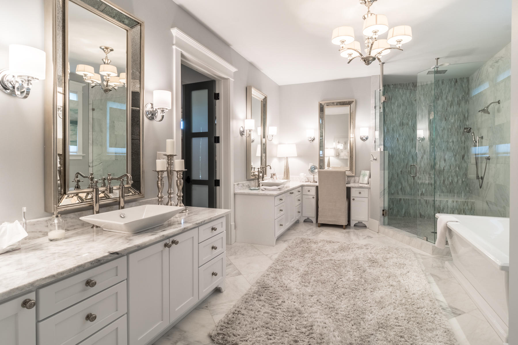 52 North Shingle Way Inlet Beach, FL 32461 - Photo 18 of 49 a spacious bathroom with a double vanity sink mirror and double