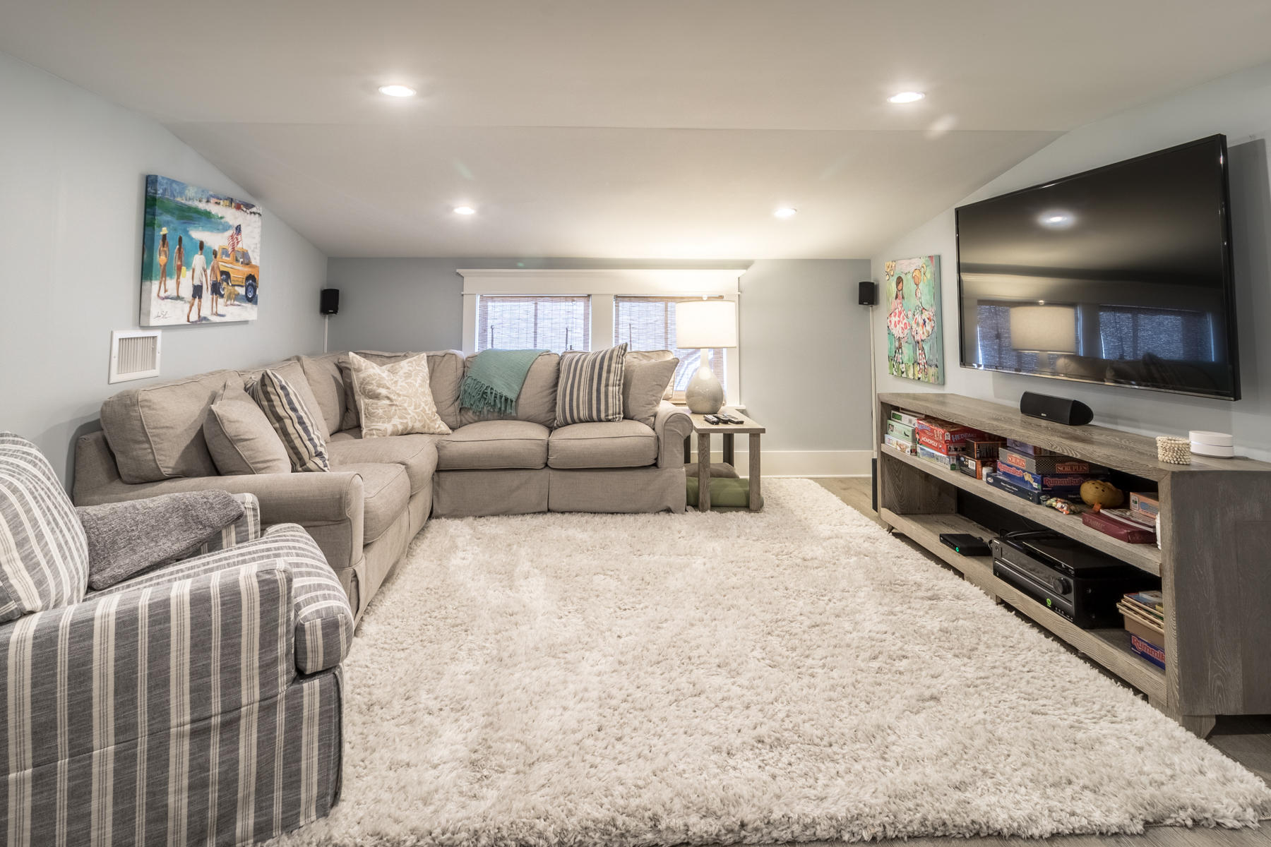 52 North Shingle Way Inlet Beach, FL 32461 - Photo 31 of 49 a living room with furniture and a flat screen tv