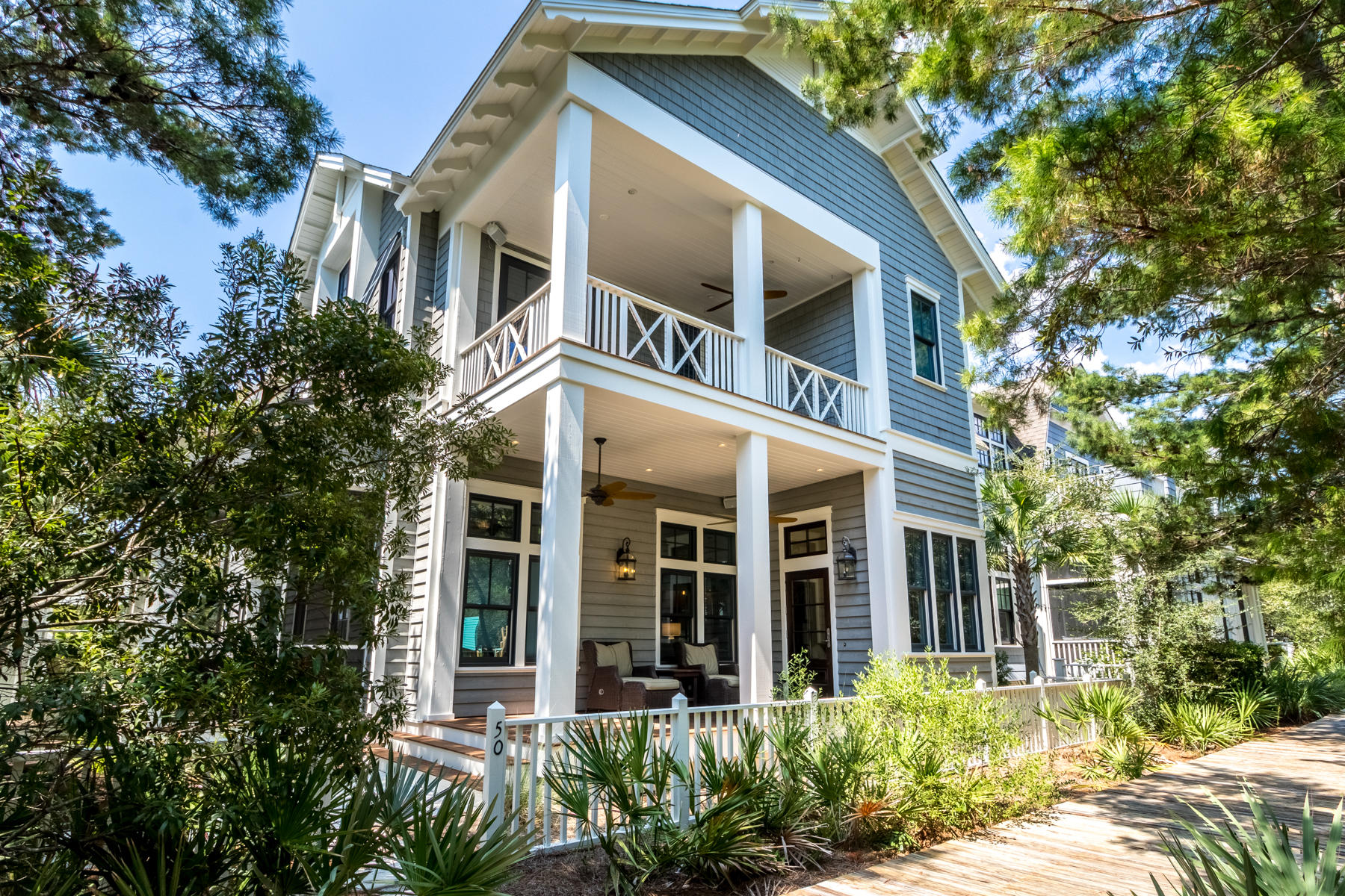52 North Shingle Way Inlet Beach, FL 32461 - Photo 37 of 49 a front view of a house with a garden