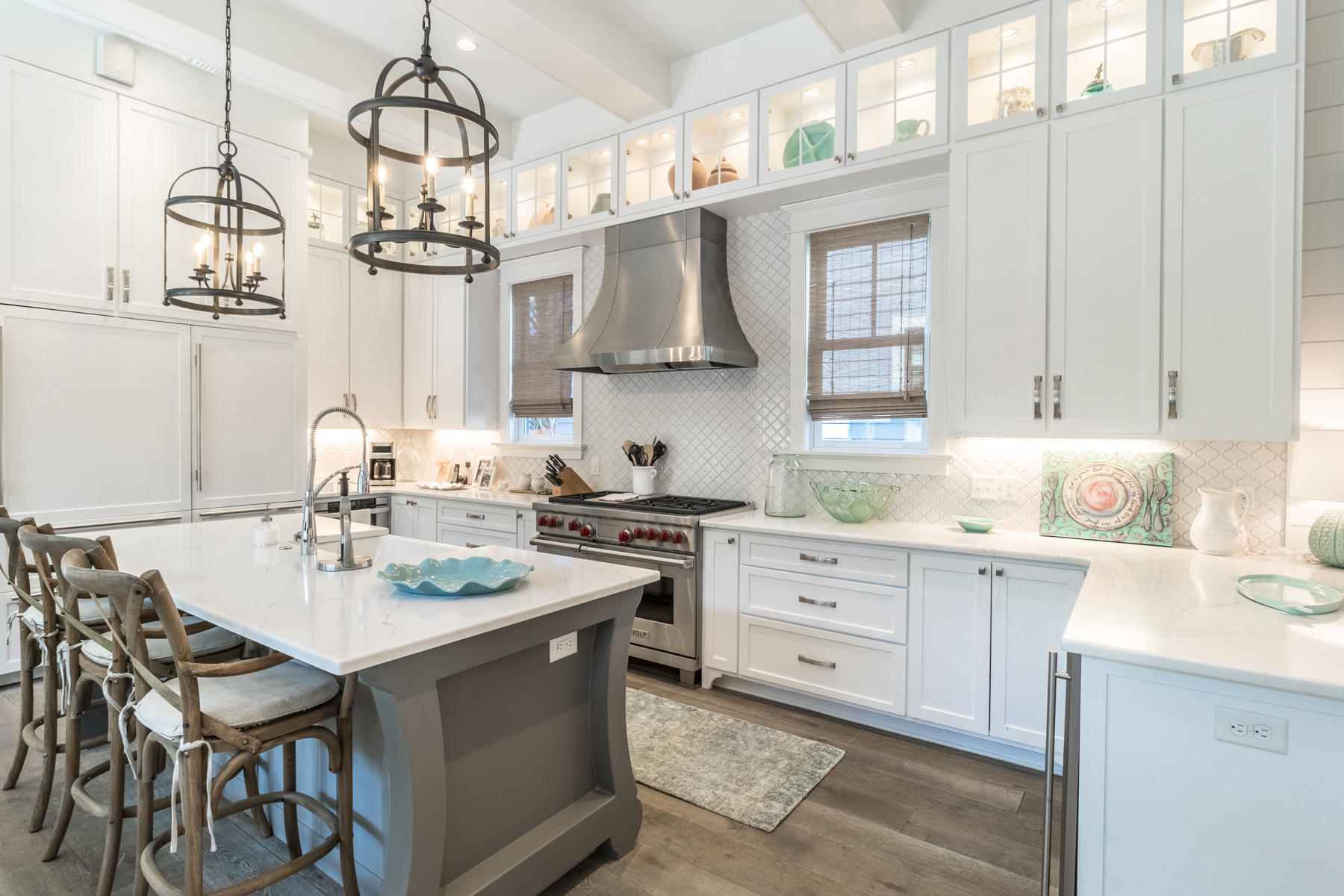 52 North Shingle Way Inlet Beach, FL 32461 - Photo 6 of 49 a kitchen with a sink stove and microwave