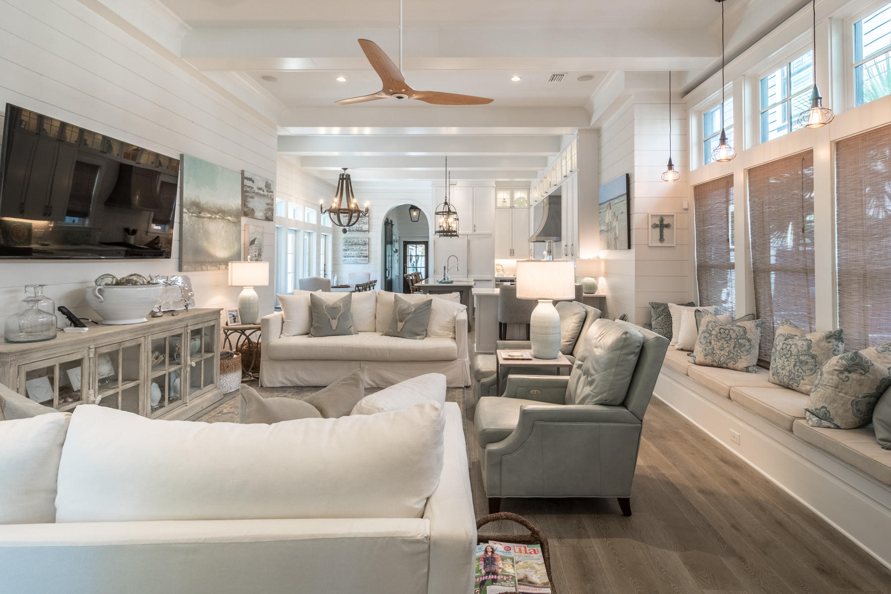 52 North Shingle Way Inlet Beach, FL 32461 - Photo 9 of 49 a living room with furniture and a flat screen tv