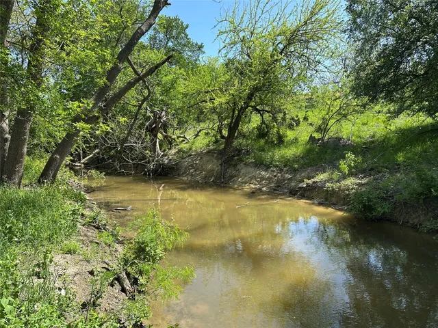 a view of lake with green space