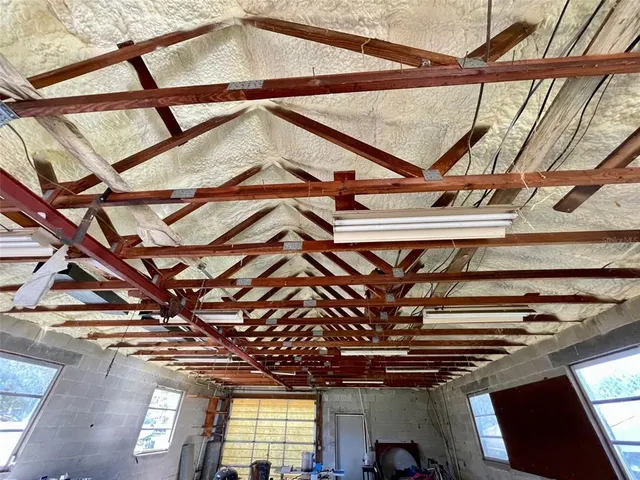 a view of under an umbrella