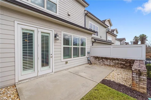a view of a house with a large window