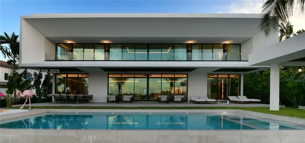 a view of a building with a swimming pool