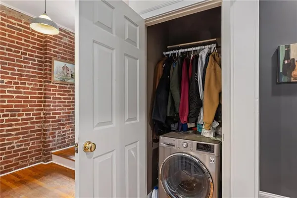 a view of a walk in closet