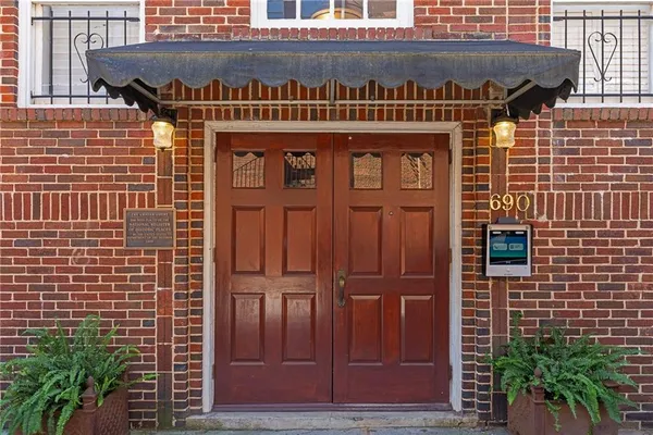 a close view of a door