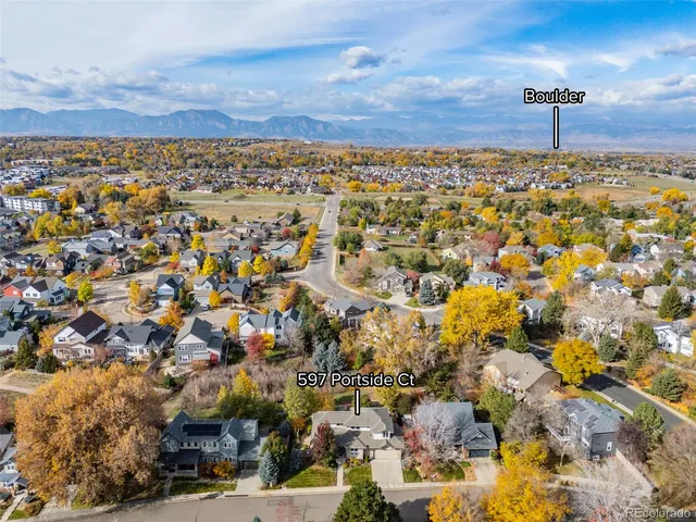 an aerial view of a city