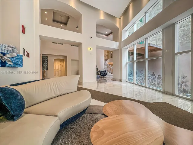 a room with furniture