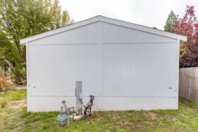 a house view with a outdoor space