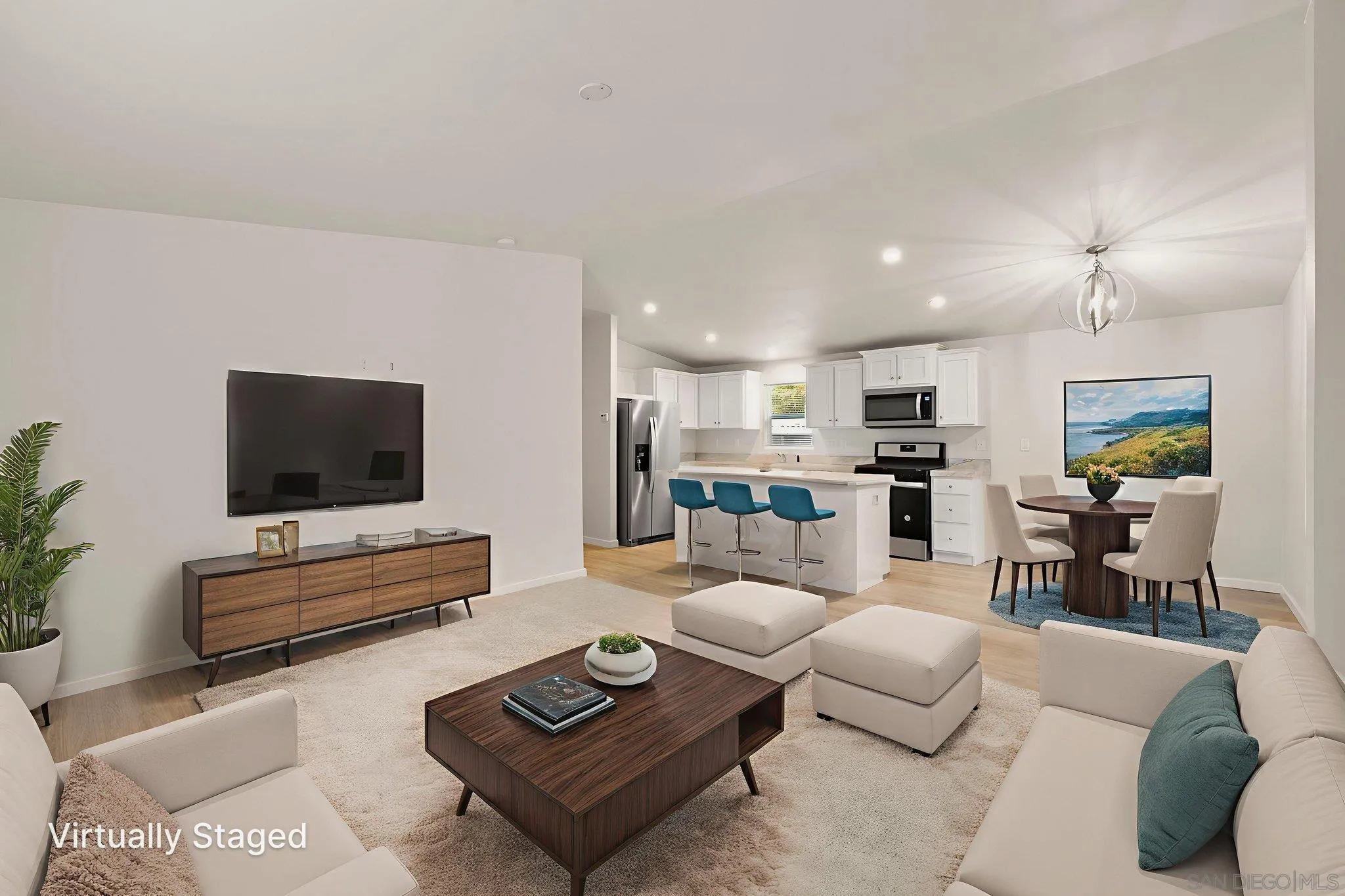22899 Byron Road, Unit SPC 92 Crestline, CA 92325 - Photo 6 of 28 a living room with furniture and a flat screen tv
