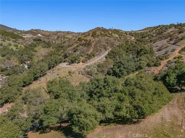 a view of a mountain with a trees in the background