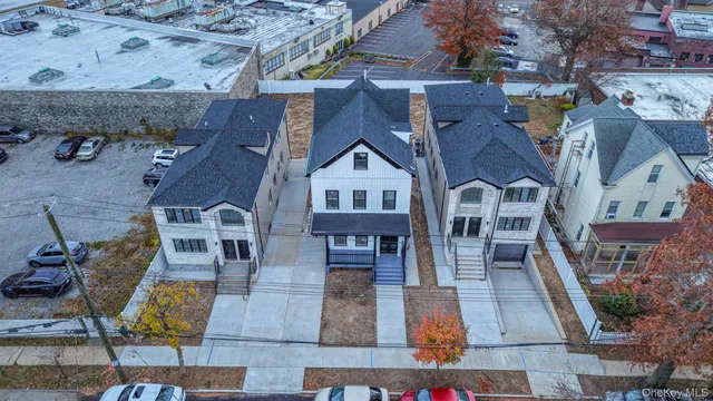 an aerial view of multiple houses