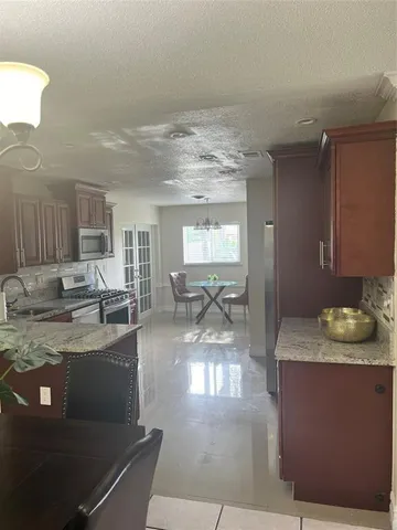a view of a kitchen counter top space