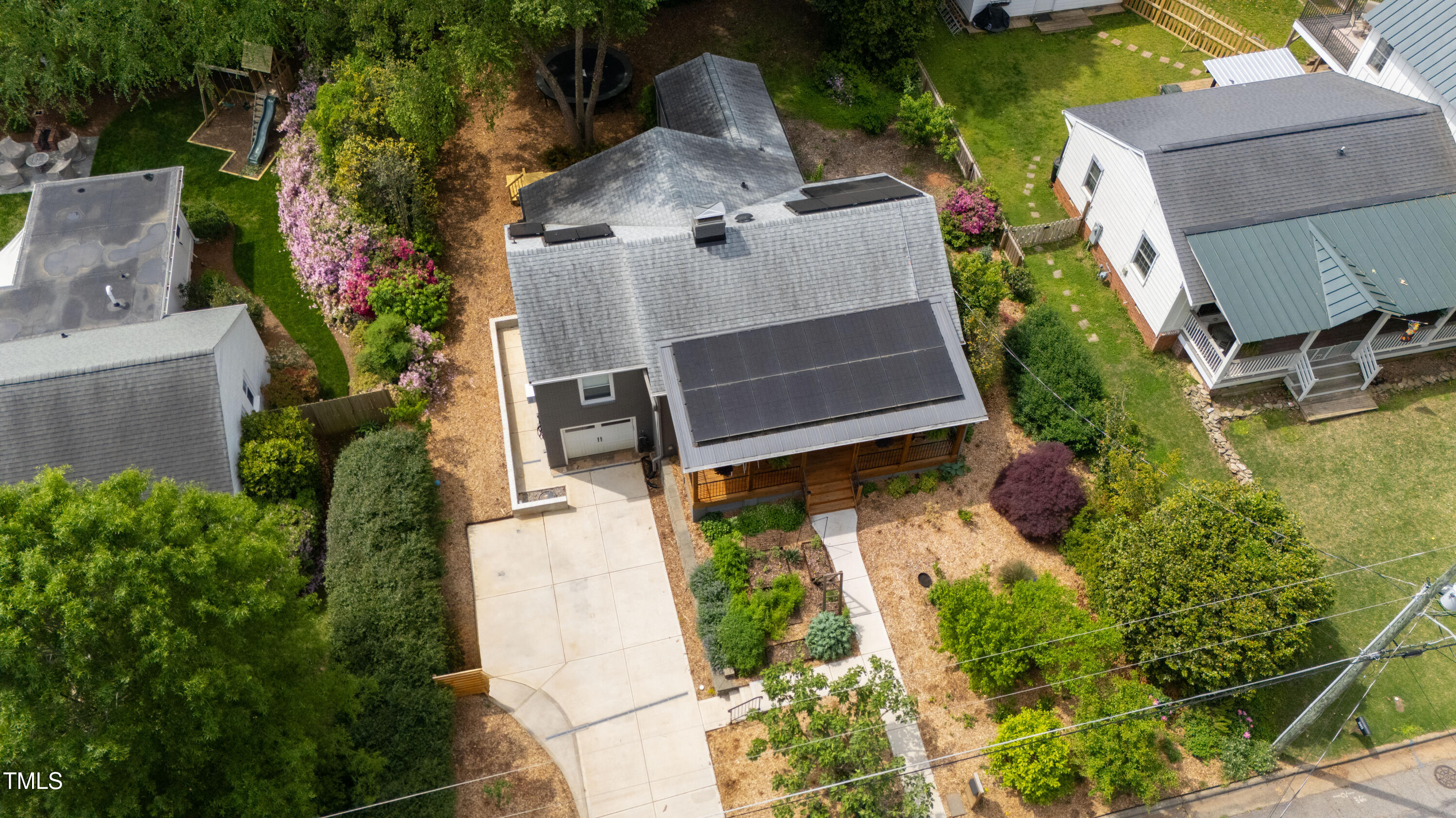 2811 Van Dyke Avenue Raleigh, NC 27607 - Photo 52 of 57 an aerial view of a house with garden space and street view