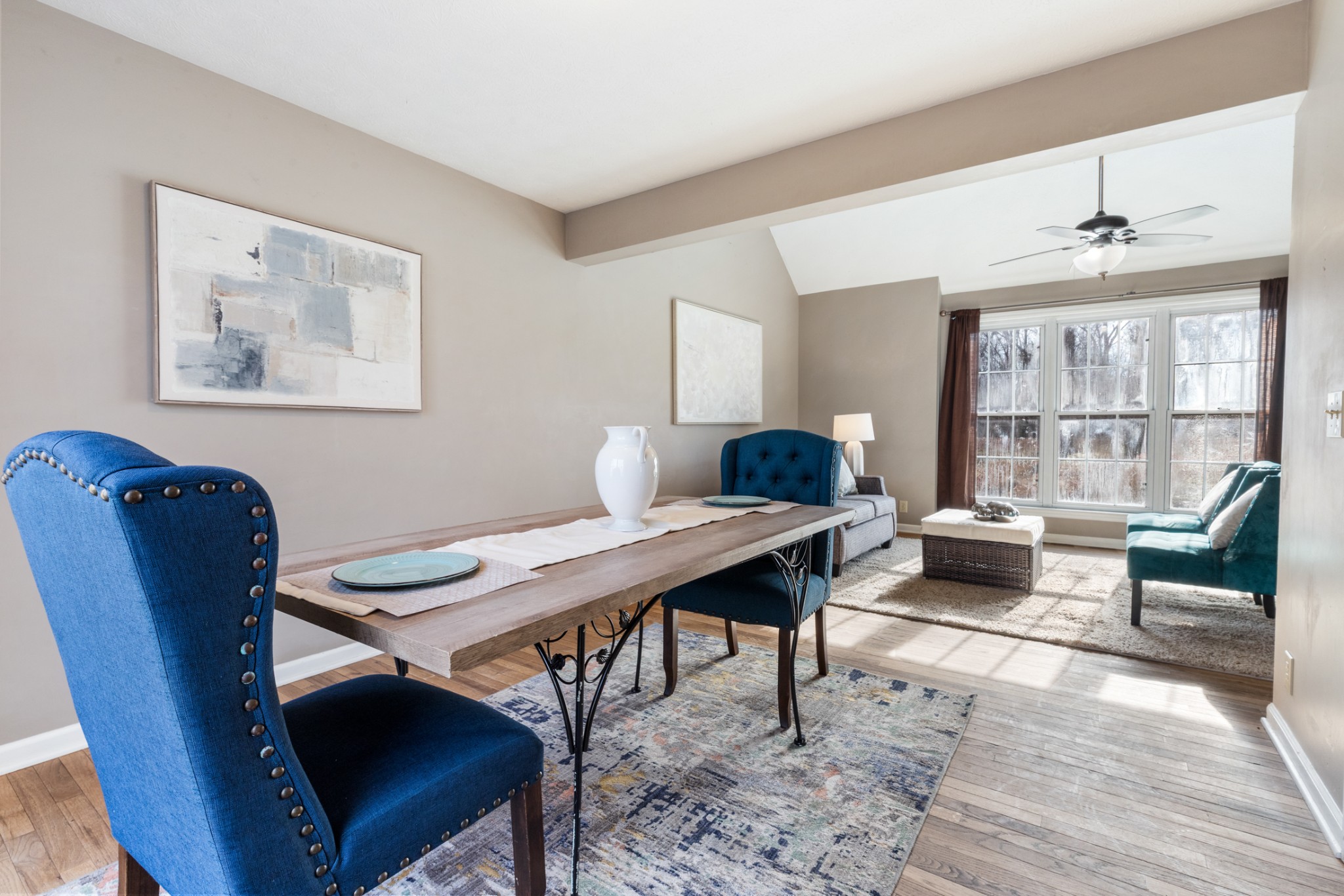 251 Rouse Road Dickson, TN 37055 - Photo 13 of 46 a view of a workspace with furniture window and wooden floor