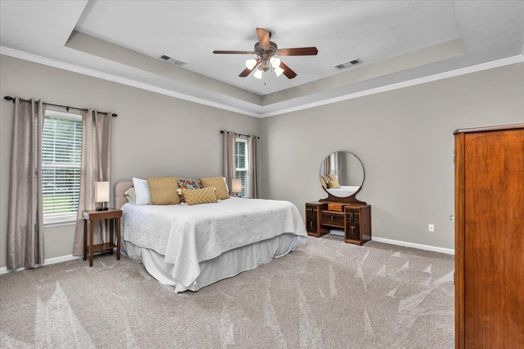 3198 Ray Owens Road Appling, GA 30802 - Photo 21 of 41 Owner Bedroom with tray ceiling