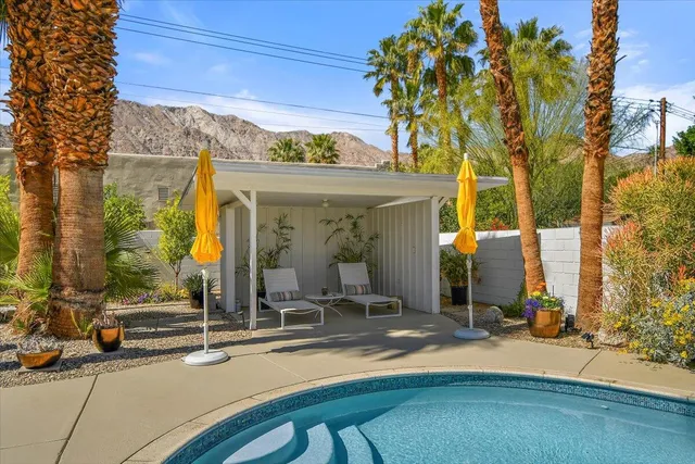 a view of a house with a patio