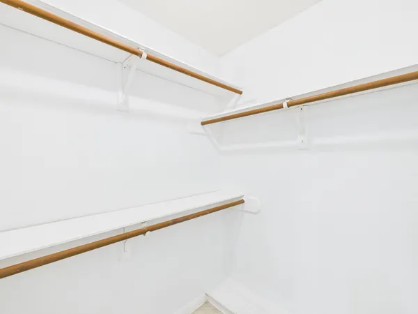 a close up view of racks on the wall