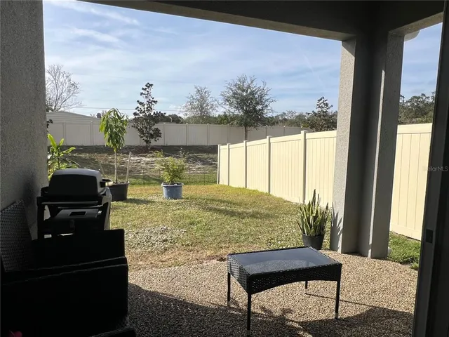 a view of a outdoor space with seating area