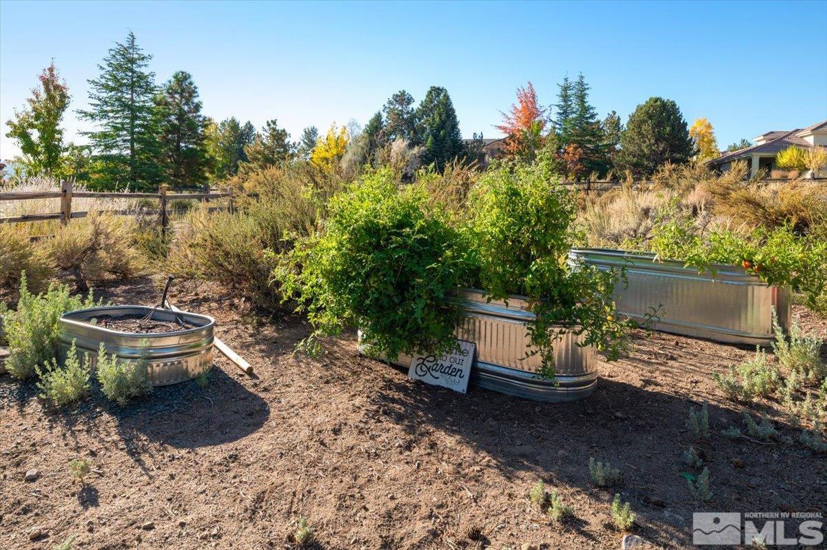 14235 Powder River Court Reno, NV 89511 - Photo 34 of 40 a view of a backyard with plants and outdoor seating